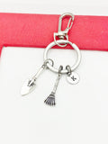 Love Graden Keychain, Gardening Tools, Best Christmas Gift for Gardener, Birthdays Gift, Personalized Initial Keychain, N4910