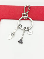 Love Graden Keychain, Gardening Tools, Best Christmas Gift for Gardener, Birthdays Gift, Personalized Initial Keychain, N4910