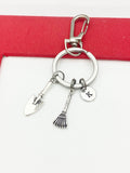 Love Graden Keychain, Gardening Tools, Best Christmas Gift for Gardener, Birthdays Gift, Personalized Initial Keychain, N4910