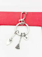 Love Graden Keychain, Gardening Tools, Best Christmas Gift for Gardener, Birthdays Gift, Personalized Initial Keychain, N4910