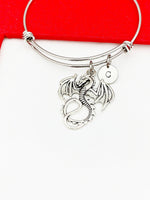 Silver Dragon Bracelet, Personized Initial Bracelet, AN53