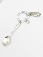 Silver Kitchen Utensil Keychain, Best Christmas Gift, Birthdays Gift, Personalized Initial Keychain, N4912