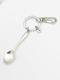 Silver Kitchen Utensil Keychain, Best Christmas Gift, Birthdays Gift, Personalized Initial Keychain, N4912