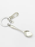 Silver Kitchen Utensil Keychain, Best Christmas Gift, Birthdays Gift, Personalized Initial Keychain, N4912