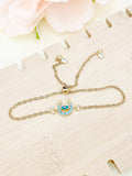 Horseshoe Evil Eye Bracelet, Luck Gift, Bolo Bracelets, Personized Initial Bracelet, N4948