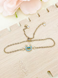Horseshoe Evil Eye Bracelet, Luck Gift, Bolo Bracelets, Personized Initial Bracelet, N4948