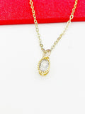 Diamond Clear Cubic Zirconia Charms Necklace, Gold Necklace, Dainty Necklace, Delicate Jewelry, Minimal Necklace, Modern Necklace, N4992