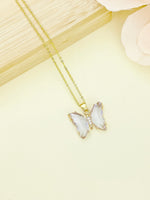 Butterfly Necklace, Mother's Day Gifts, Personized Initial Necklace, N5014