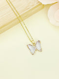 Butterfly Necklace, Mother's Day Gifts, Personized Initial Necklace, N5014