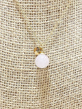 Rose Quartz Necklace, Natural Gemstone, Valentine Gift, Birthday Gift, Personized Initial Necklace, N5027
