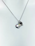 Silver Artist Palette Necklace, Valentine Gift, Birthday Gift, Personized Initial Necklace, N5033
