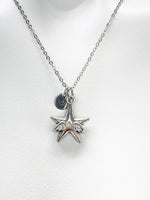 Winged Star Necklace, Valentine Gift, Birthday Gift, Personized Initial Necklace, N5048