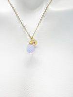 Lemon Plum Necklace, Foodie Gift, Girlfriends Gift, Birthday Gift, Personized Initial Necklace, N5053