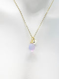 Lemon Plum Necklace, Foodie Gift, Girlfriends Gift, Birthday Gift, Personized Initial Necklace, N5053