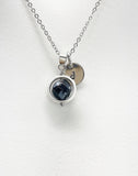 Silver Snowflake Obsidian Necklace, Natural Gemstone Jewelry, N5055