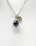 Silver Snowflake Obsidian Necklace, Natural Gemstone Jewelry, N5055