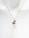 Amethyst Necklace, Natural Amethyst Gemstone Jewelry, Delicate, Dainty, Simple, Minimalist, Gold Chain Necklace, N5060