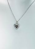 Silver Tiny Heart Locket Necklace, Best Valentine Gift, Delicate Necklace, Dainty, Simple, Minimalist, Silver Chain Necklace, N5077