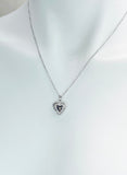 Silver Tiny Heart Locket Necklace, Best Valentine Gift, Delicate Necklace, Dainty, Simple, Minimalist, Silver Chain Necklace, N5077