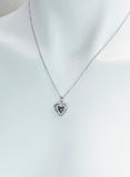 Silver Tiny Heart Locket Necklace, Best Valentine Gift, Delicate Necklace, Dainty, Simple, Minimalist, Gold Chain Necklace, N5077