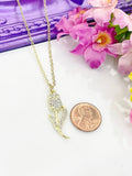 Gold Tulip Necklace Birthday Gifts, Personalized Gifts, N5084A