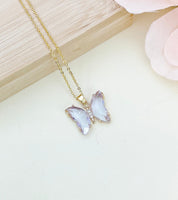 Butterfly Necklace, Mother's Day Gifts, Personized Initial Necklace, N5014