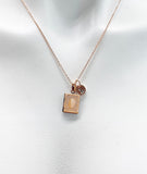 Rose Gold Book Locket Necklace, Tiny Book Locket Gifts, Bookworm Gift, Valentine Gift, Birthday Gift, Personized Initial Necklace, N5030