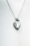 Silver Heart Locket Necklace, Stainless Steel Heart Locket Gift, Valentine Gift, Birthday Gift, Personized Initial Necklace, N5032
