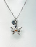 Winged Star Necklace, Valentine Gift, Birthday Gift, Personized Initial Necklace, N5048