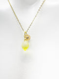 Lemon Necklace, Foodie Gift, Girlfriends Gift, Birthday Gift, Personized Initial Necklace, N5052