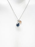 Silver Snowflake Obsidian Necklace, Natural Gemstone Jewelry, N5055