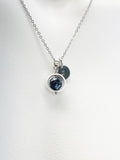 Silver Snowflake Obsidian Necklace, Natural Gemstone Jewelry, N5055