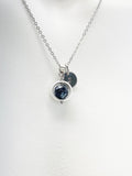 Silver Snowflake Obsidian Necklace, Natural Snowflake Obsidian Gemstone Jewelry, N5055