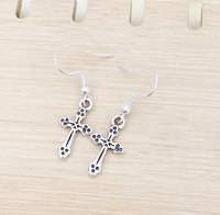 Silver Cross Earrings, Best Friends Gift, Graduation Gift, Christmas Gift, Thank You Gift, Appreciation Gift, N5106