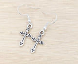 Silver Cross Earrings, Best Friends Gift, Graduation Gift, Christmas Gift, Thank You Gift, Appreciation Gift, N5106