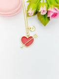 Valentine Gift for Girlfriends from Boyfriends, Red Heart Cupid Arrow Necklace, Personized Gift, N5112