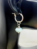 Larimar Earrings, Silver Earrings, Natural Gemstone Jewelry, N5118