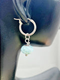 Larimar Earrings, Silver Earrings, Natural Gemstone Jewelry, N5118