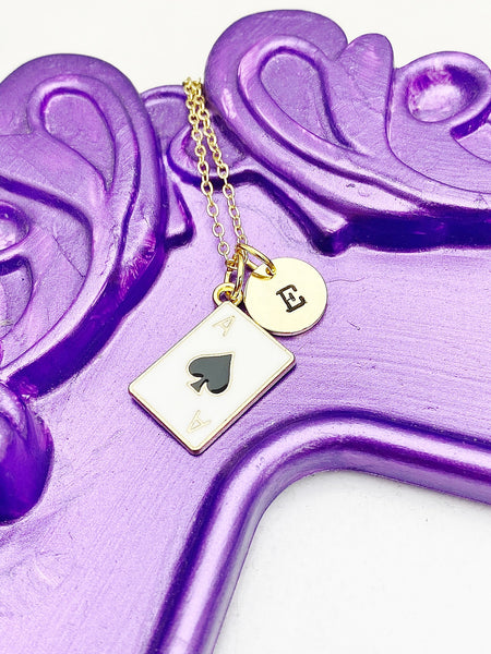 Ace of Spades Necklace, Ace of Spades Jewelry, Delicate, Dainty, Simple, Minimalist, Gold Chain Necklace, N5071