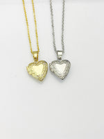 Tiny Heart Locket Necklace, Best Valentine Gift, Delicate Necklace, Dainty, Simple, Minimalist, Gold Chain Necklace, N5075