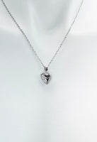 Silver Tiny Heart Locket Necklace, Best Valentine Gift, Delicate Necklace, Dainty, Simple, Minimalist, Gold Chain Necklace, N5077