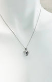 Silver Tiny Heart Locket Necklace, Best Valentine Gift, Delicate Necklace, Dainty, Simple, Minimalist, Gold Chain Necklace, N5077