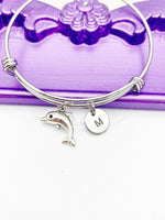 Dolphin Bracelet, Birthday Gift, Personized Initial Bracelet, N5092