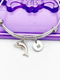 Dolphin Bracelet, Birthday Gift, Personized Initial Bracelet, N5092