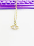 Evil Eye Necklace, Delicate, Dainty Necklace, Simple Necklace, Minimalist Necklace, Gold Chain Necklace, N5094