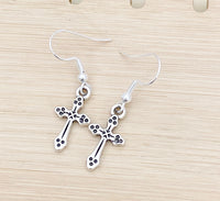 Silver Cross Earrings, Best Friends Gift, Graduation Gift, Christmas Gift, Thank You Gift, Appreciation Gift, N5106