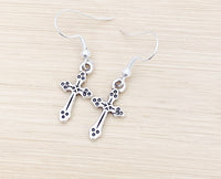 Silver Cross Earrings, Best Friends Gift, Graduation Gift, Christmas Gift, Thank You Gift, Appreciation Gift, N5106