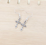 Silver Cross Earrings, Best Friends Gift, Graduation Gift, Christmas Gift, Thank You Gift, Appreciation Gift, N5106