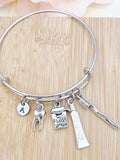 Dentist Bracelet, Dentist Gift, Graduation Gift, Birthday Gift, Personized Initial Bracelet, N5119
