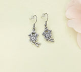 Coo Coo Clock Earrings, Cuckoo Clock Charm, Stainless Steel Hypoallergenic Earrings, N5123